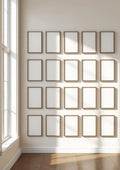 Frame Interior Frame Mockup — Espresso Frame Portrait 2:3 — Perspective View — #01836 | MockupBulk