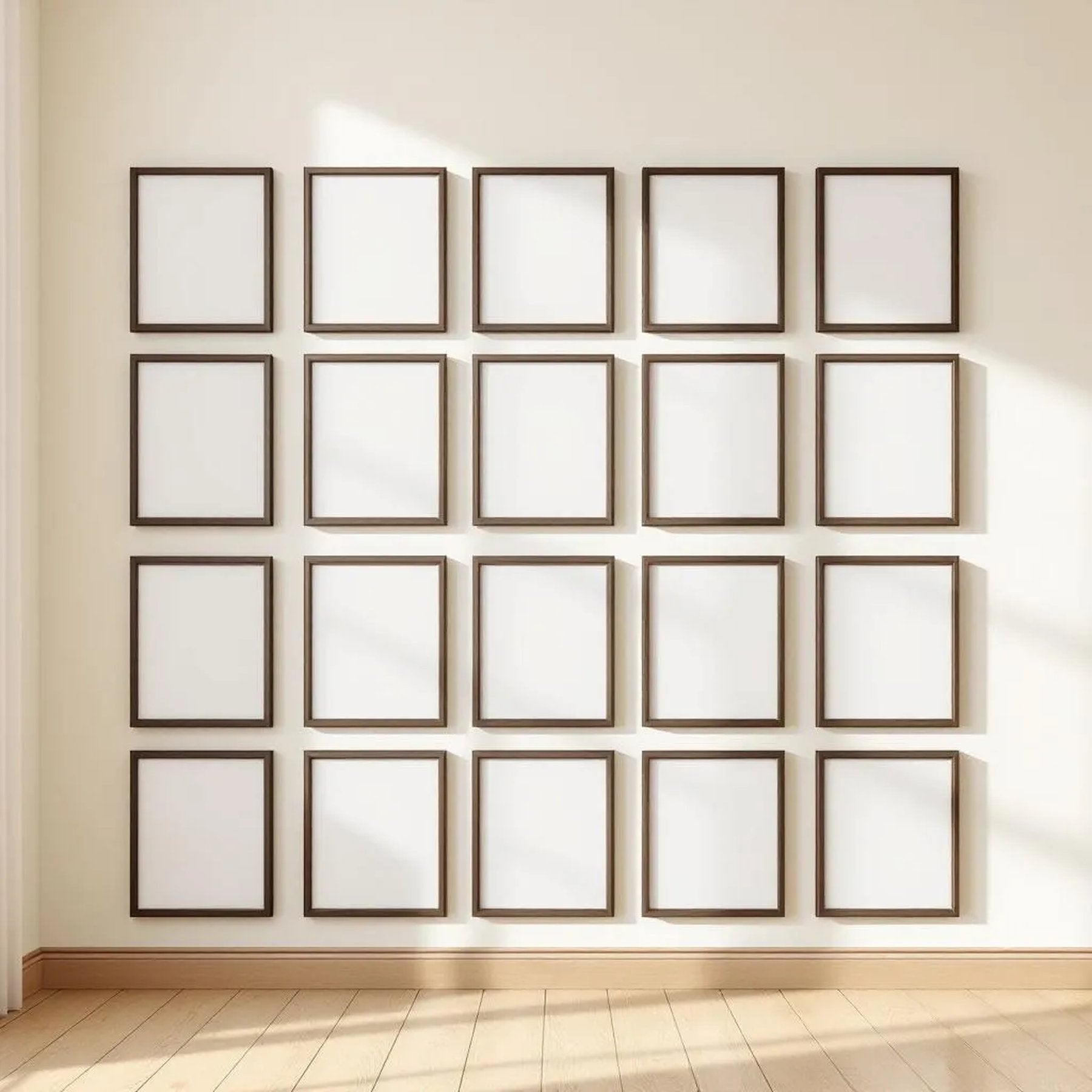 Frame Editorial Room Mockup — Plain Square Frame Portrait 2:3 — Perspective View — #01837 | MockupBulk