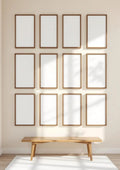Frame Professional Frame Mockup — Espresso Frame Portrait 2:3 — Perspective View — #01842 | MockupBulk