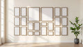 Frame Wall Art Mockup — Espresso Frame Square 1:1 — Perspective View — #01844 | MockupBulk