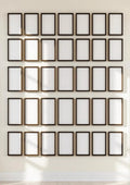 Frame Interior Frame Mockup — Espresso Frame Portrait 2:3 — Perspective View — #01845 | MockupBulk