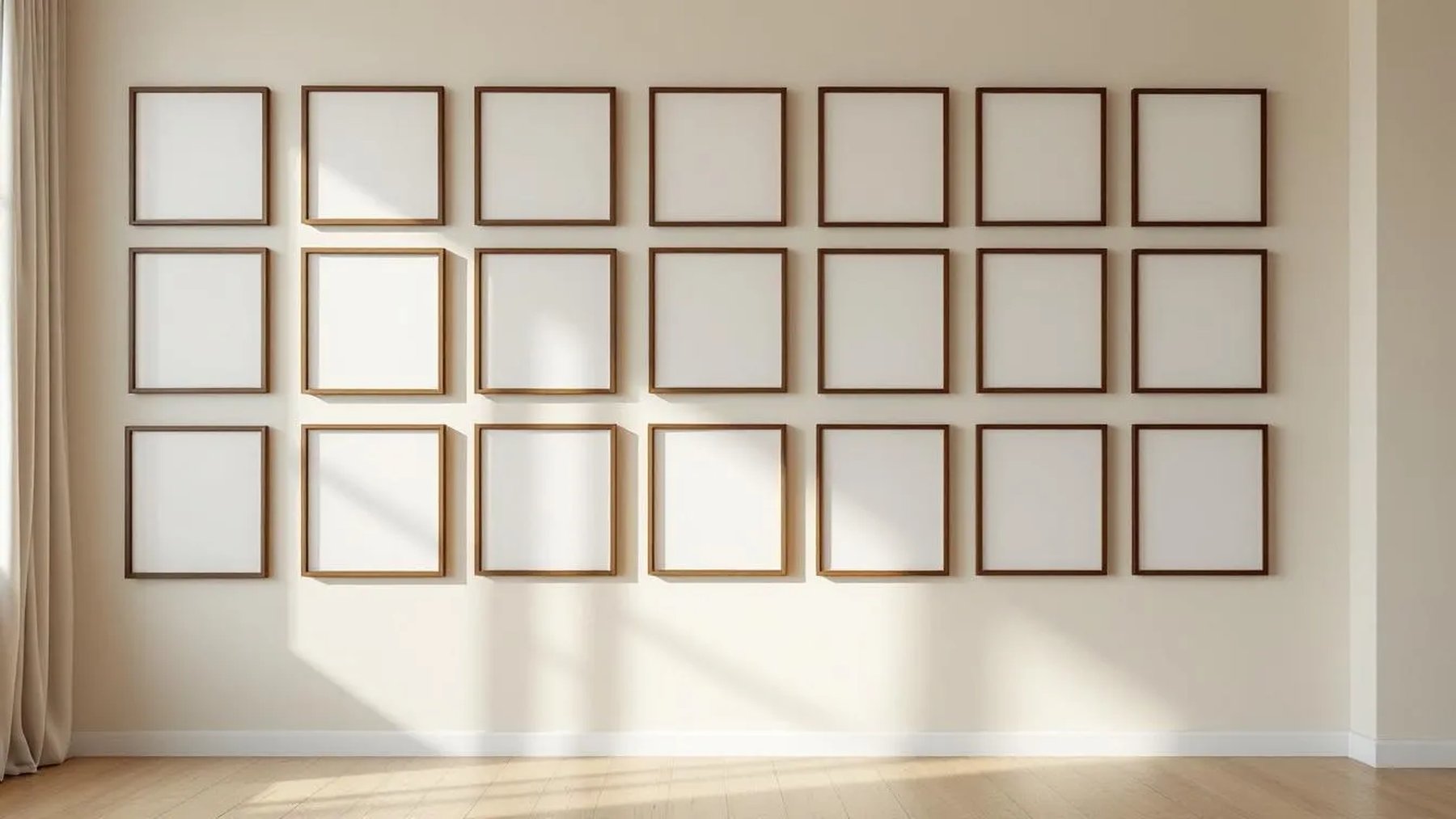 Frame High-Res Frame Mockup — Espresso Frame Portrait 2:3 — Perspective View — #01847 | MockupBulk