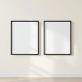 Frame Frame Display Mockup — Plain Square Frame Square 1:1 — Perspective View — #00001 | MockupBulk