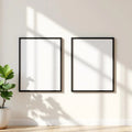 Frame Editorial Room Mockup — Plain Square Frame Portrait 2:3 — Perspective View — #00001 | MockupBulk