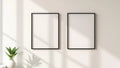Frame Lifestyle Frame Mockup — Matte Black Frame Portrait 5:7 — Perspective View — #00002 | MockupBulk