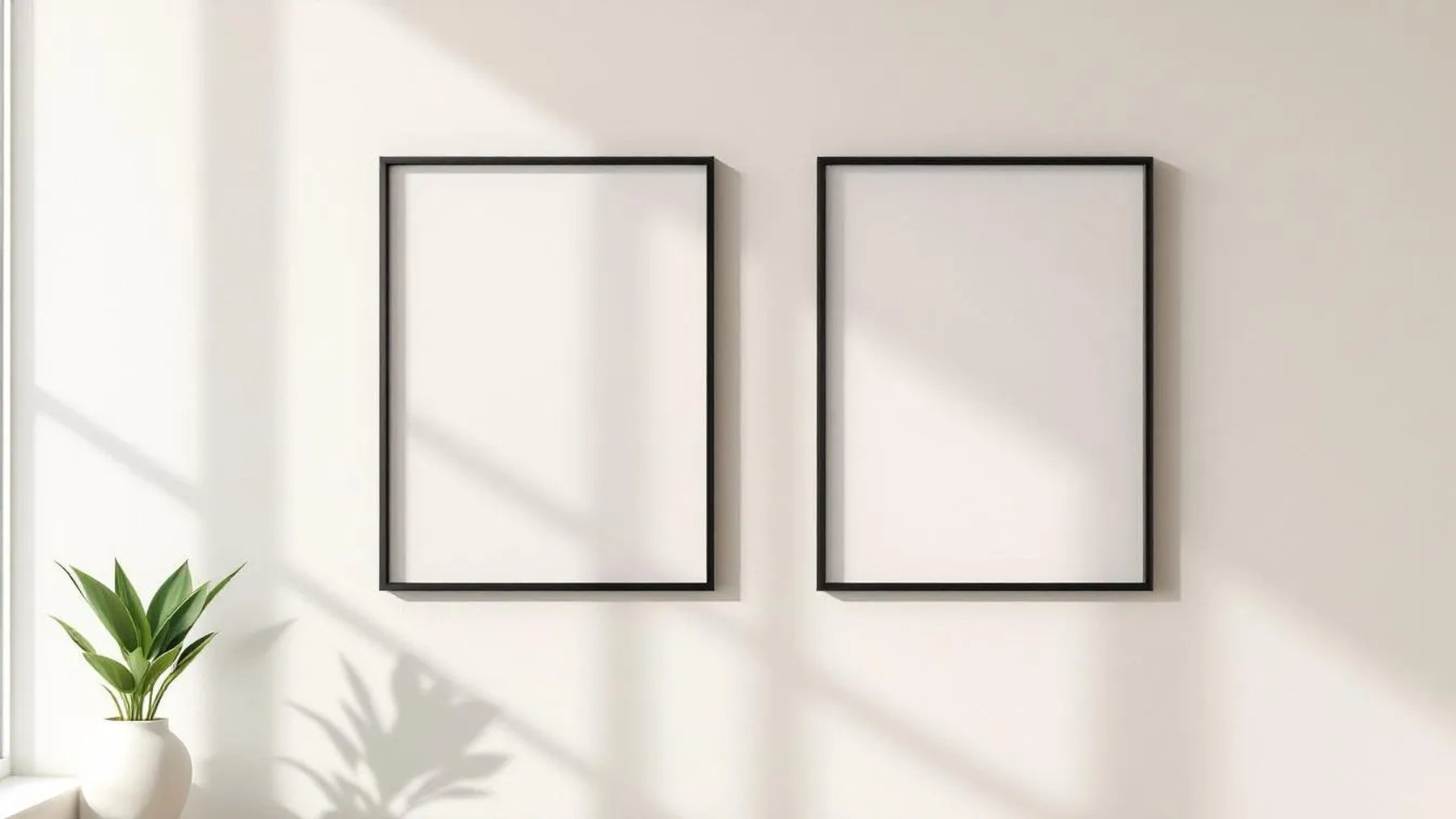 Frame Lifestyle Frame Mockup — Matte Black Frame Portrait 5:7 — Perspective View — #00002 | MockupBulk