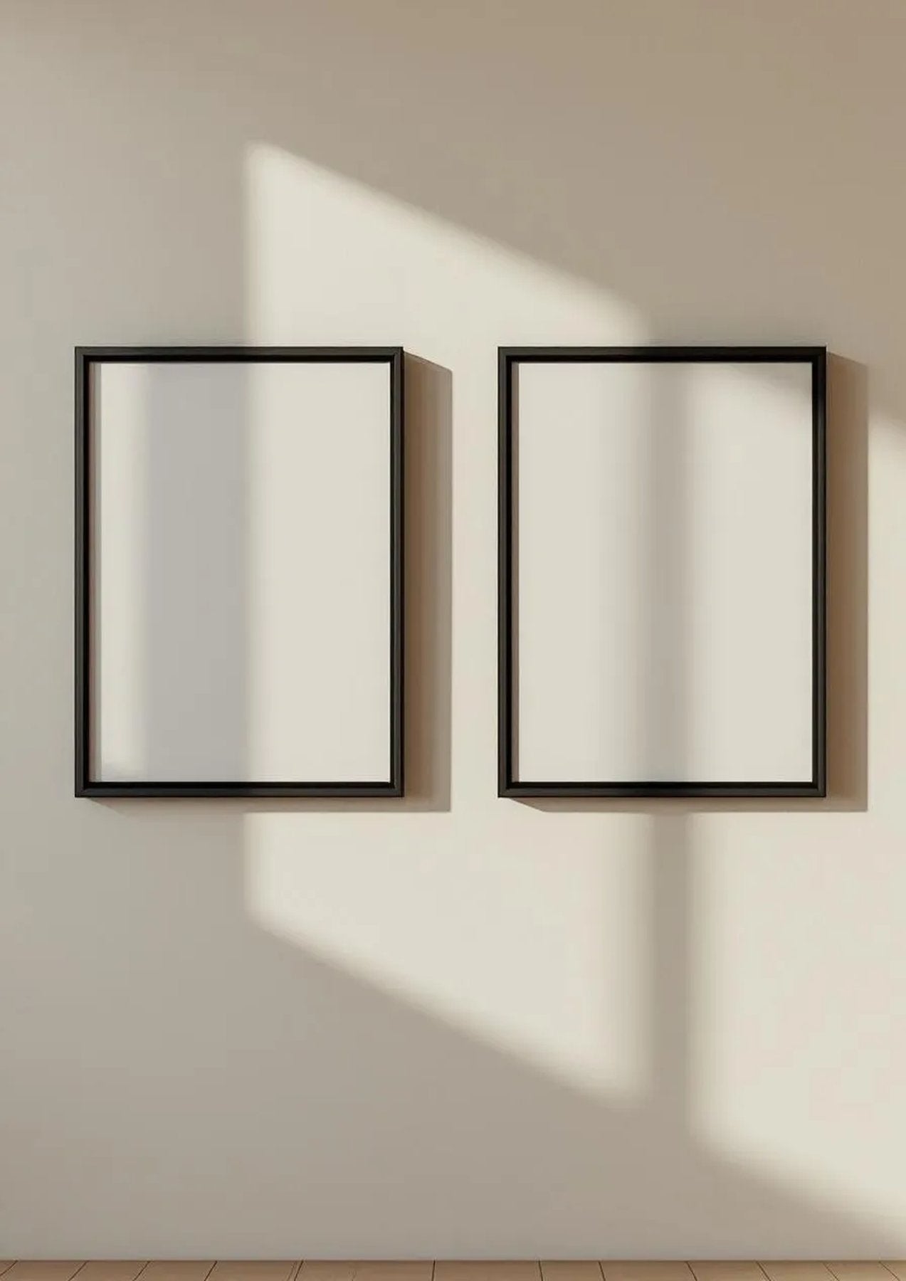 Frame Lifestyle Frame Mockup — Matte Black Frame Portrait 2:3 — Perspective View — #00003 | MockupBulk
