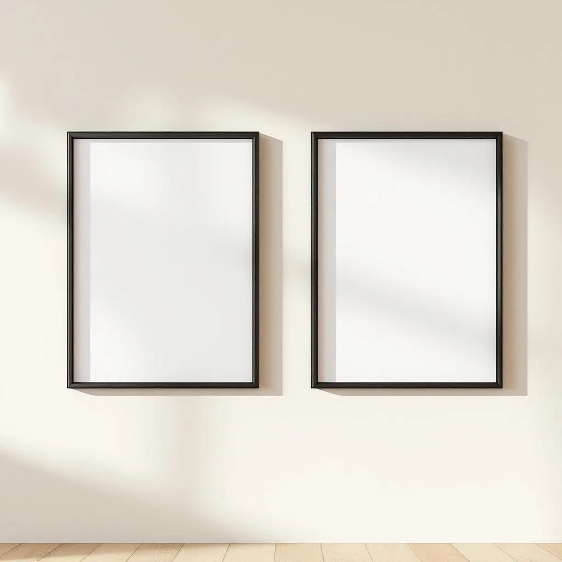 Frame Wall Art Mockup — Plain Square Frame Square 1:1 — Perspective View — #00004 | MockupBulk