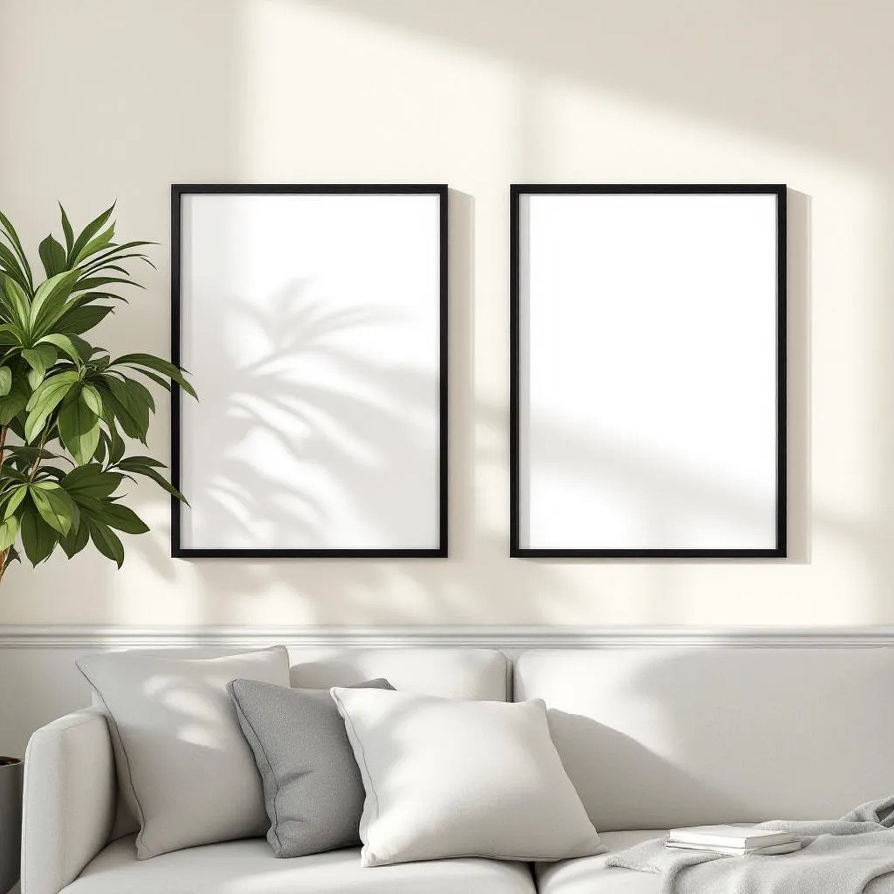 Frame Lifestyle Frame Mockup — Plain Square Frame Portrait 4:5 — Perspective View — #00004 | MockupBulk