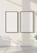 Frame Wall Art Mockup — Matte Black Frame Portrait 2:3 — Perspective View — #00006 | MockupBulk