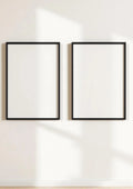 Frame Premium Interior Mockup — Matte Black Frame A-Series (A4 / A3) — Perspective View — #00006 | MockupBulk