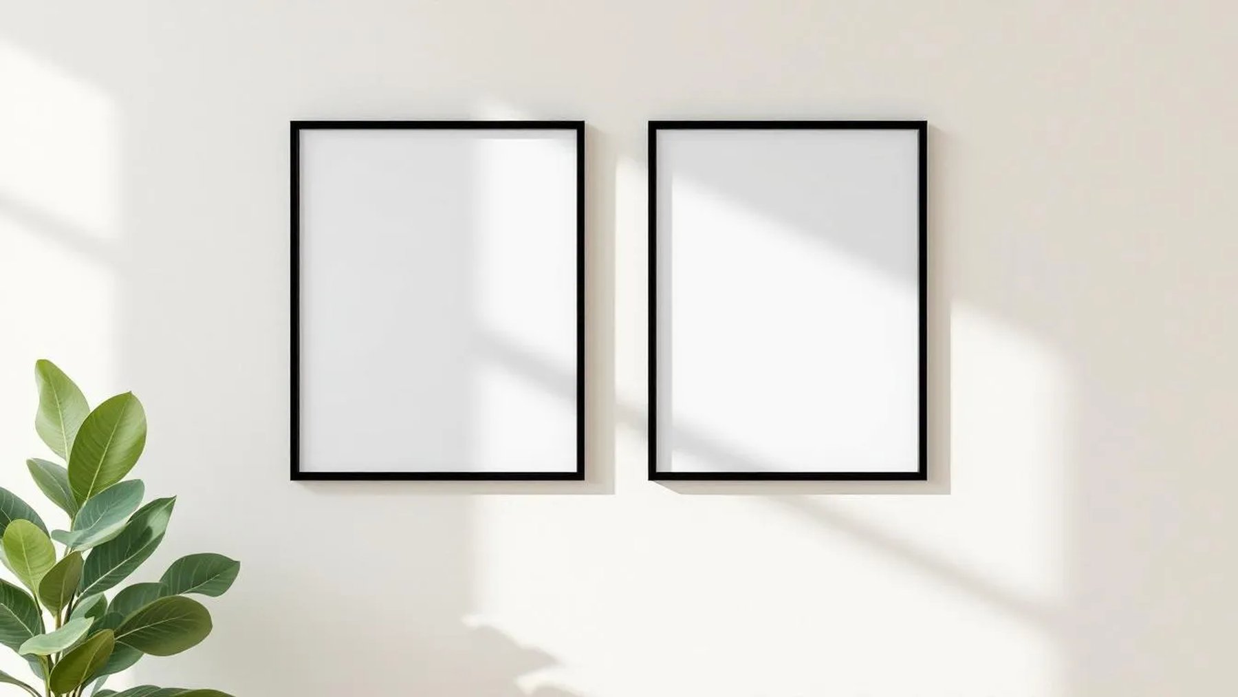 Frame Frame Display Mockup — Matte Black Frame Square 1:1 — Perspective View — #00008 | MockupBulk