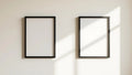 Frame Interior Frame Mockup — Matte Black Frame Portrait 5:7 — Perspective View — #00008 | MockupBulk