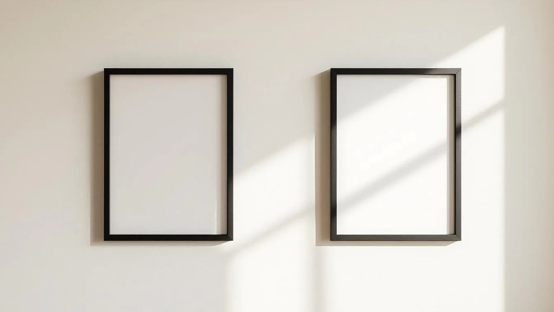 Frame Interior Frame Mockup — Matte Black Frame Portrait 5:7 — Perspective View — #00008 | MockupBulk