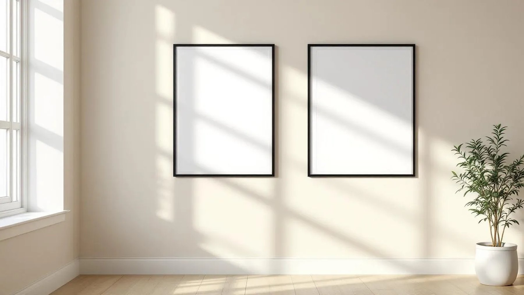Frame Professional Frame Mockup — Matte Black Frame A-Series (A4 / A3) — Perspective View — #00008 | MockupBulk