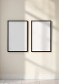 Frame Editorial Room Mockup — Matte Black Frame Portrait 2:3 — Perspective View — #00009 | MockupBulk