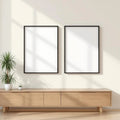 Frame Styled Room Mockup — Plain Square Frame Square 1:1 — Perspective View — #00010 | MockupBulk