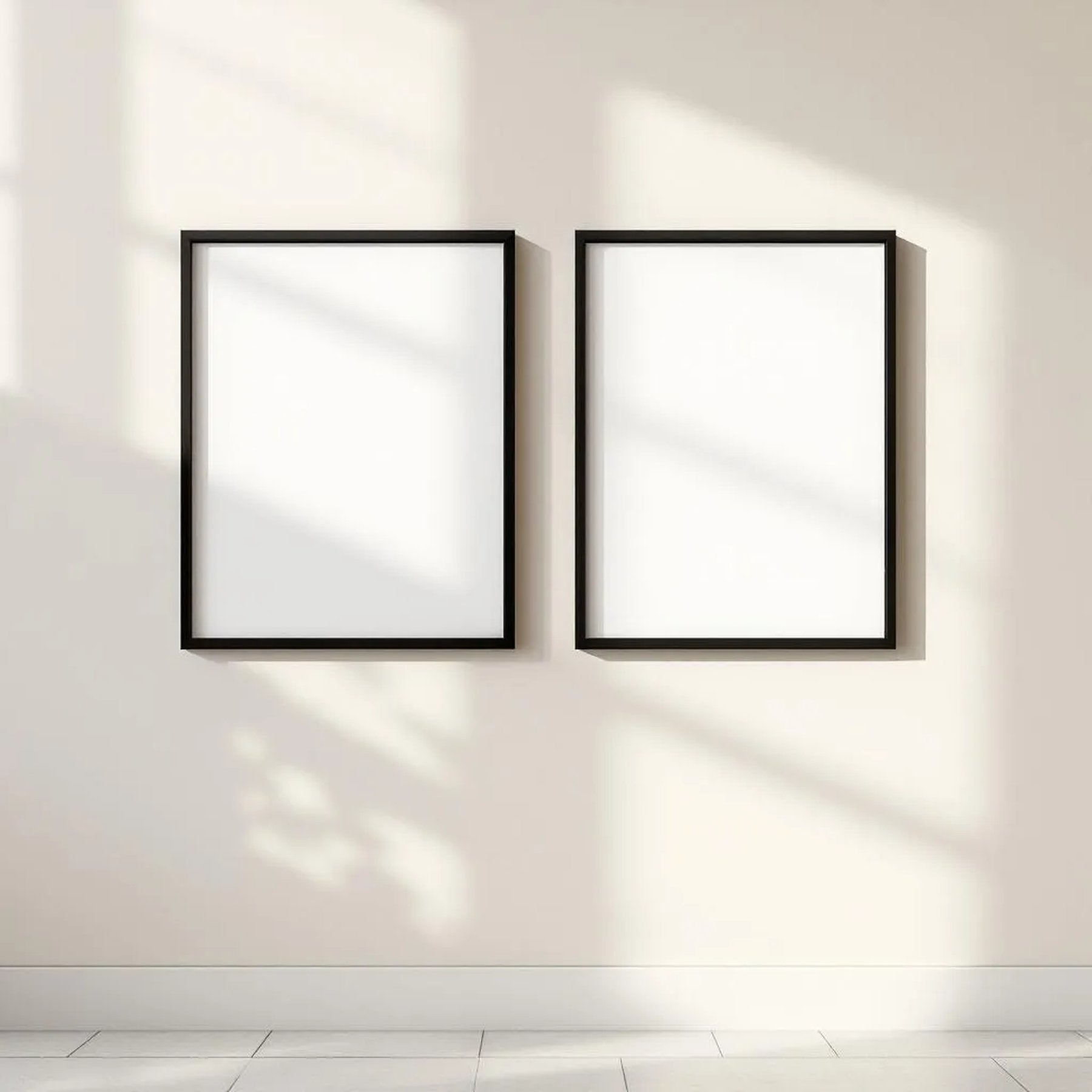 Frame Frame Display Mockup — Plain Square Frame Portrait 2:3 — Perspective View — #00010 | MockupBulk