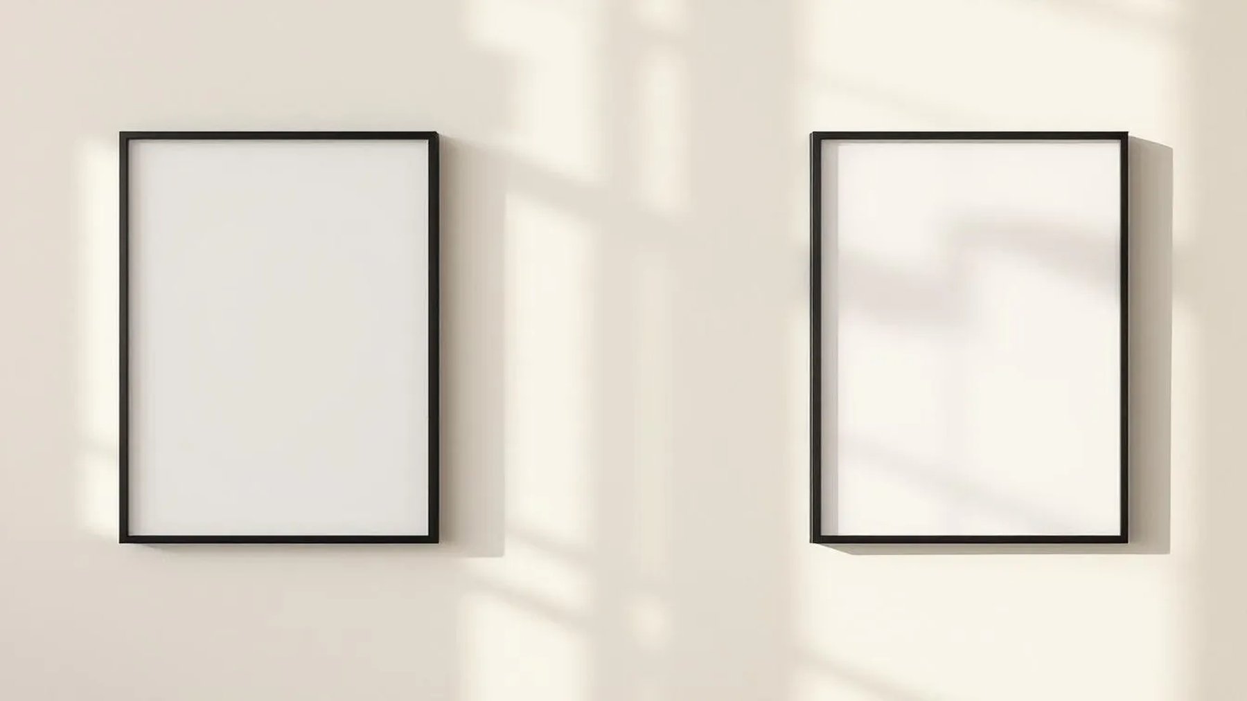 Frame Styled Room Mockup — Matte Black Frame Portrait 2:3 — Perspective View — #00011 | MockupBulk