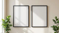 Frame Lifestyle Frame Mockup — Matte Black Frame Portrait 4:5 — Perspective View — #00011 | MockupBulk