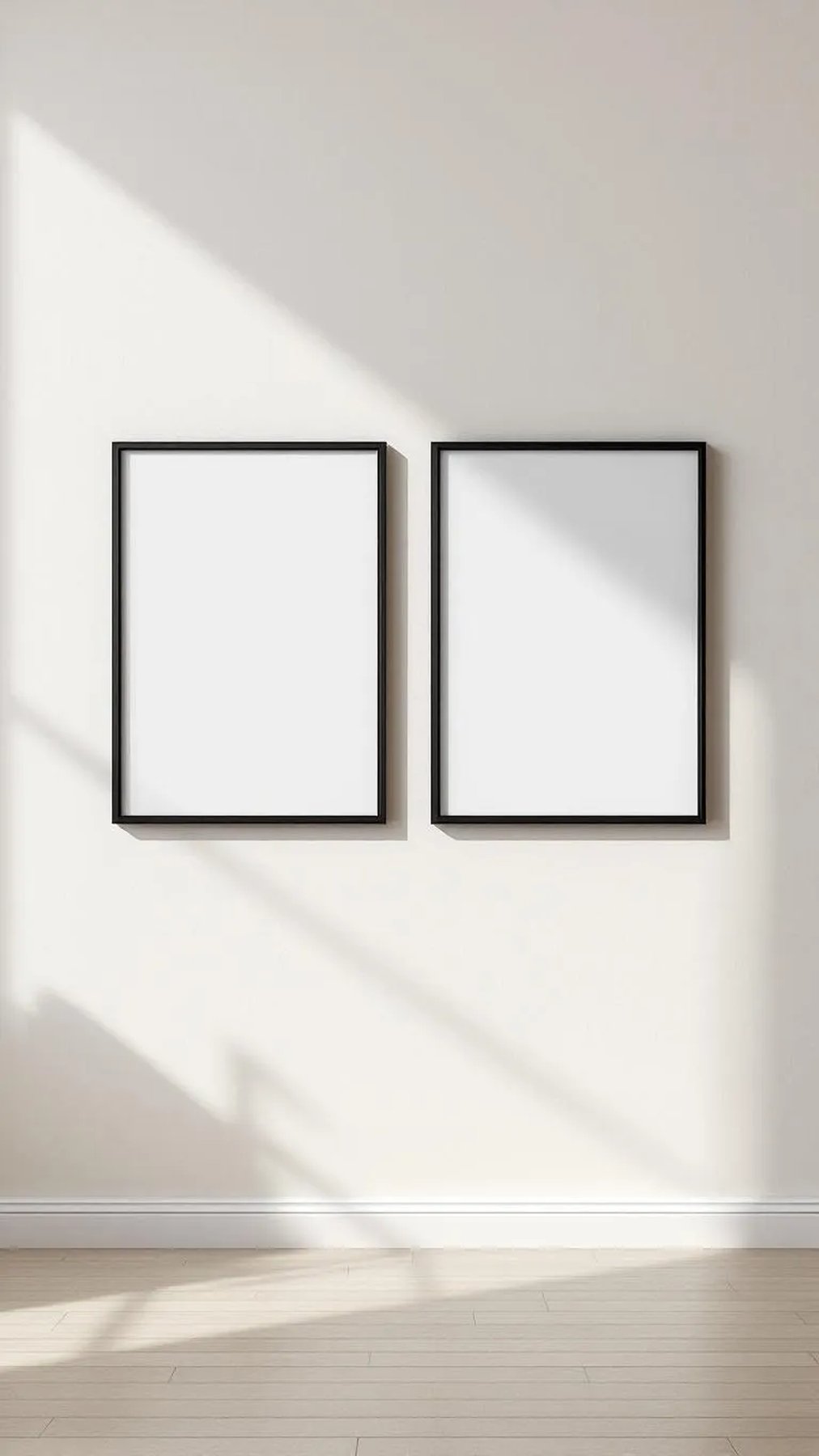 Frame Interior Frame Mockup — Matte Black Frame A-Series (A4 / A3) — Perspective View — #00012 | MockupBulk