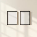 Frame Interior Frame Mockup — Plain Square Frame Portrait 2:3 — Perspective View — #00013 | MockupBulk