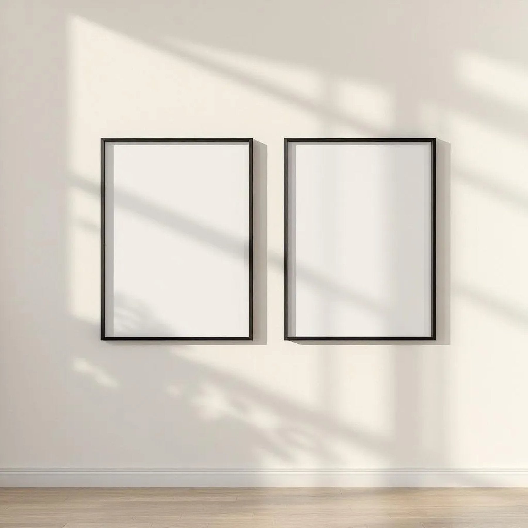 Frame Editorial Room Mockup — Plain Square Frame Landscape 3:4 — Perspective View — #00013 | MockupBulk