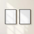 Frame Wall Art Mockup — Plain Square Frame Portrait 4:5 — Perspective View — #00013 | MockupBulk