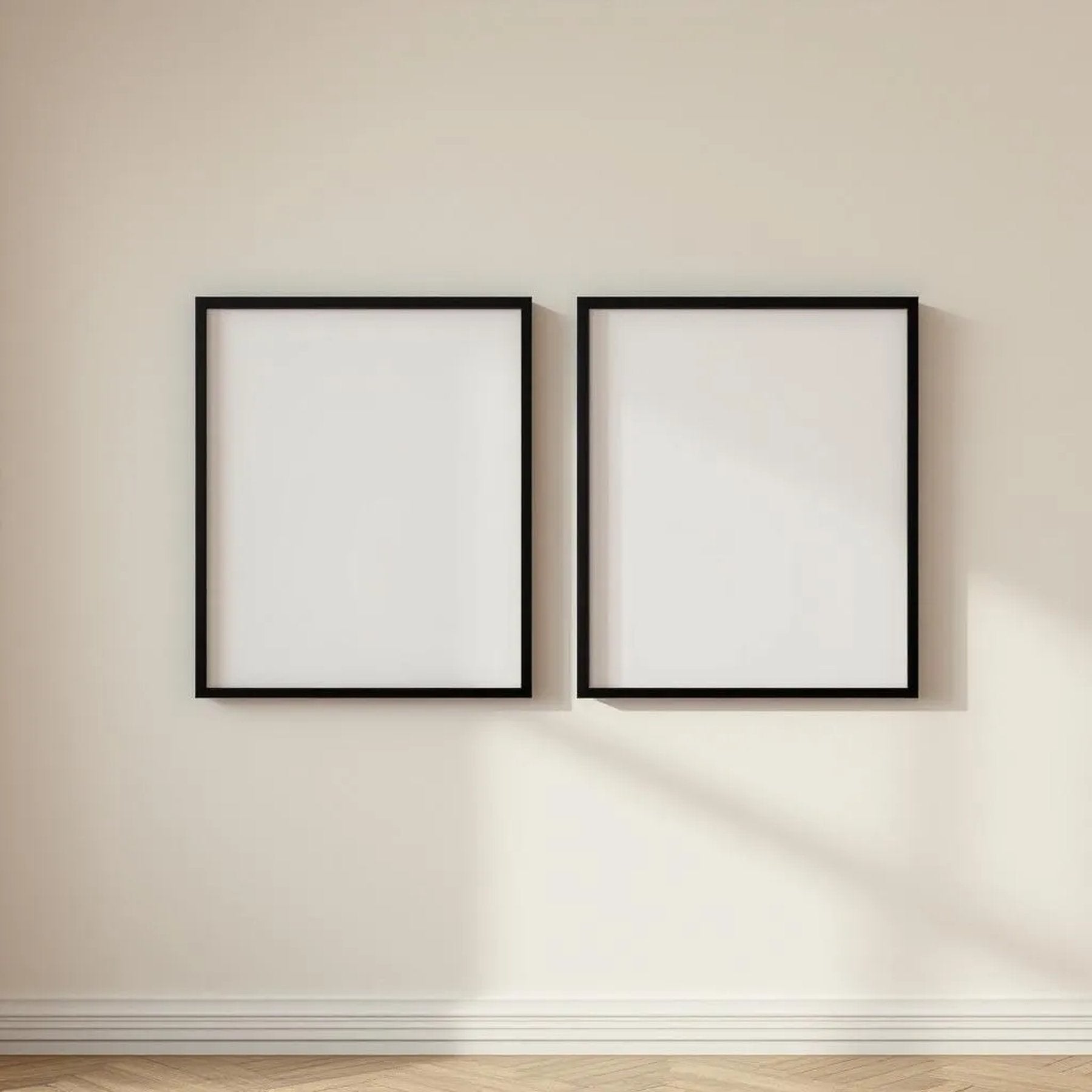 Frame Interior Frame Mockup — Plain Square Frame A-Series (A4 / A3) — Perspective View — #00013 | MockupBulk