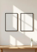 Frame Editorial Room Mockup — Matte Black Frame Portrait 2:3 — Perspective View — #00015 | MockupBulk