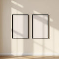 Frame Wall Art Mockup — Plain Square Frame Portrait 2:3 — Perspective View — #00016 | MockupBulk