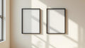 Frame Styled Room Mockup — Matte Black Frame Portrait 4:5 — Perspective View — #00017 | MockupBulk