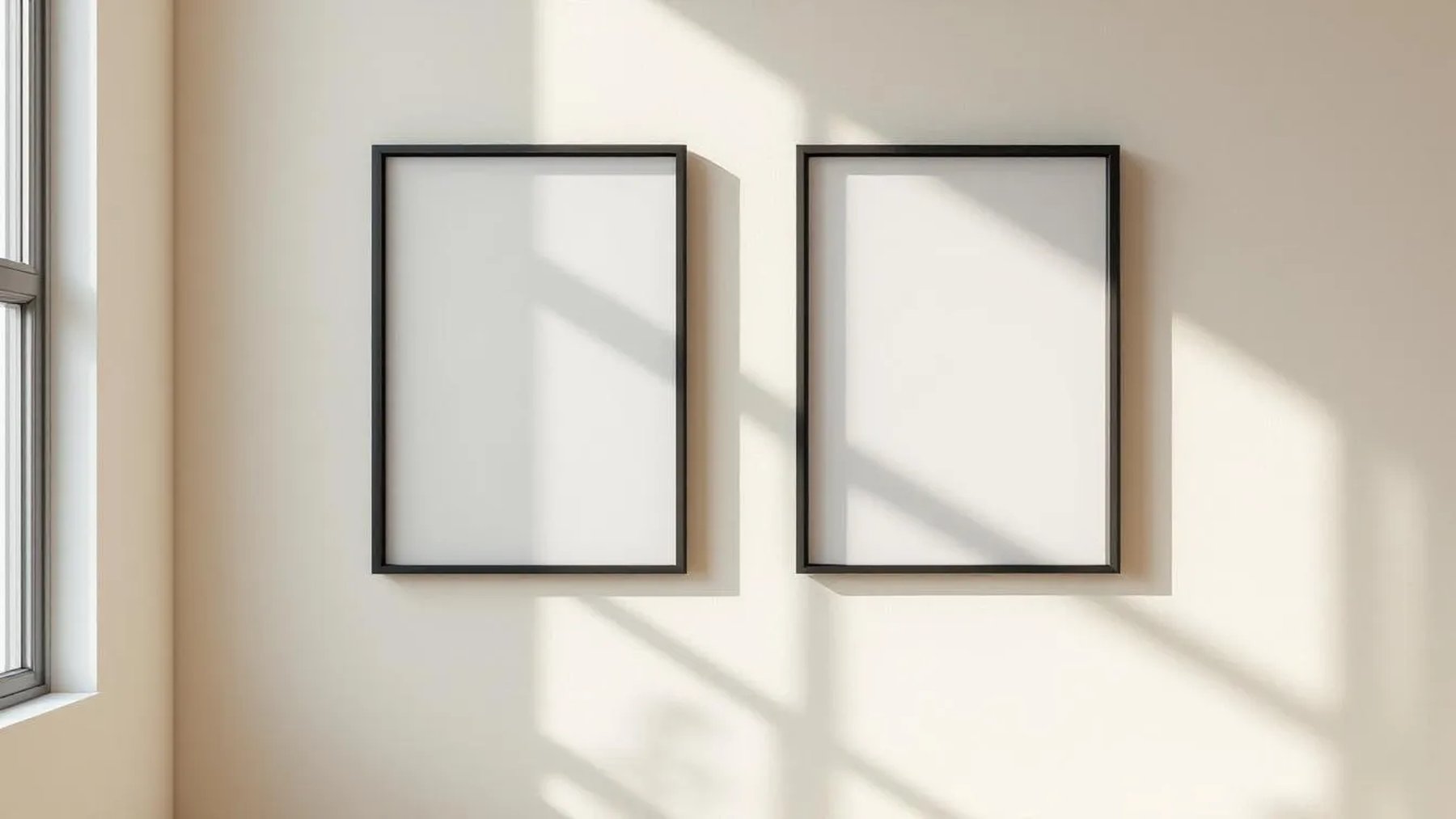 Frame Styled Room Mockup — Matte Black Frame Portrait 4:5 — Perspective View — #00017 | MockupBulk