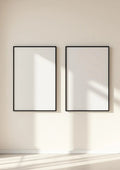 Frame Frame Display Mockup — Matte Black Frame Portrait 2:3 — Perspective View — #00018 | MockupBulk