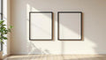 Frame Interior Frame Mockup — Matte Black Frame Square 1:1 — Perspective View — #00020 | MockupBulk