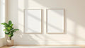 Frame Interior Frame Mockup — White Frame Square 1:1 — Perspective View — #00023 | MockupBulk