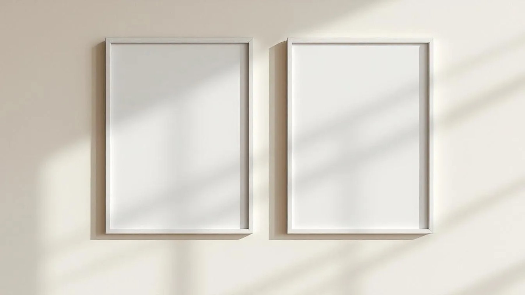 Frame Lifestyle Frame Mockup — White Frame Square 1:1 — Perspective View — #00026 | MockupBulk