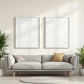 Frame Wall Art Mockup — Plain Square Frame Square 1:1 — Perspective View — #00028 | MockupBulk