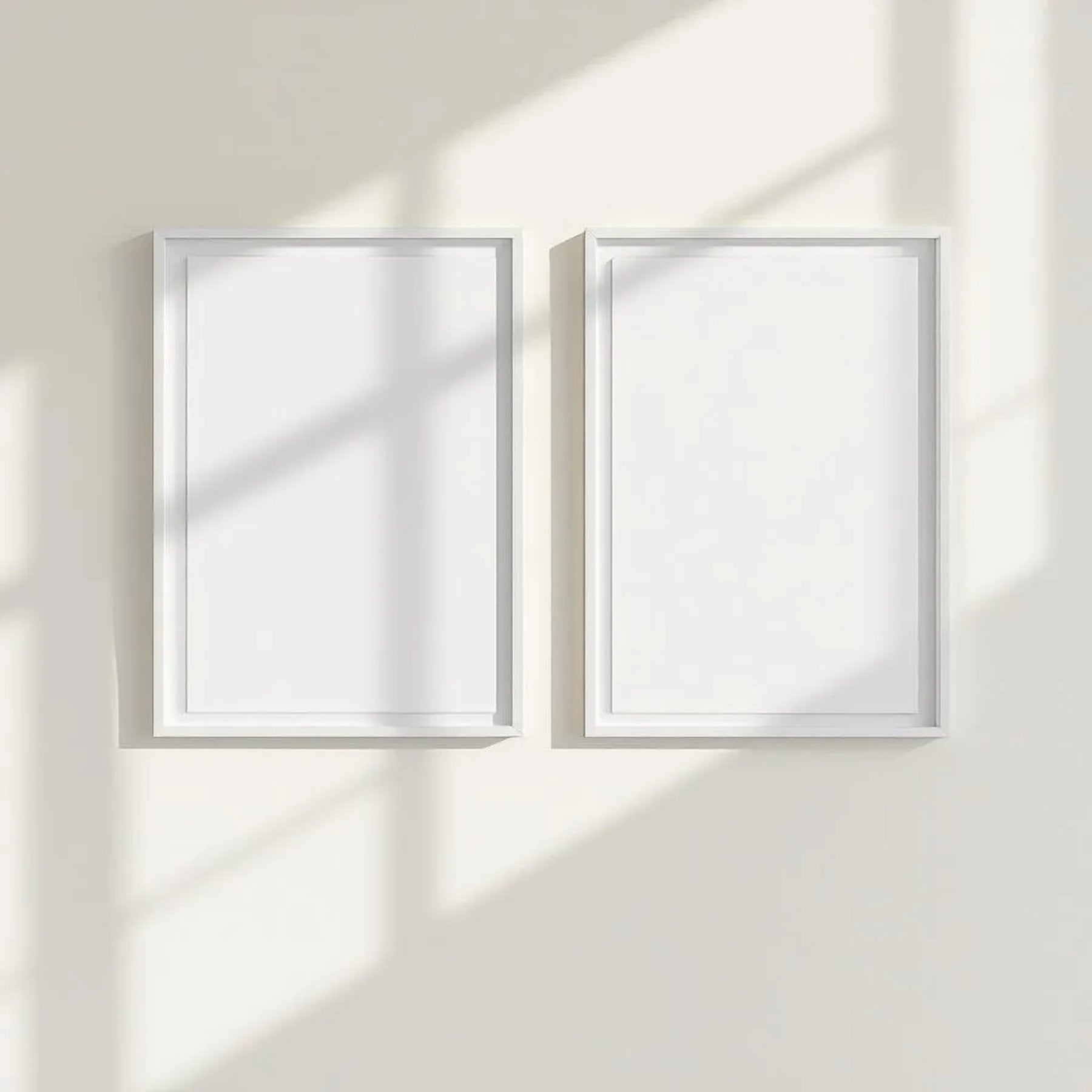 Frame Wall Art Mockup — Plain Square Frame Portrait 2:3 — Perspective View — #00028 | MockupBulk