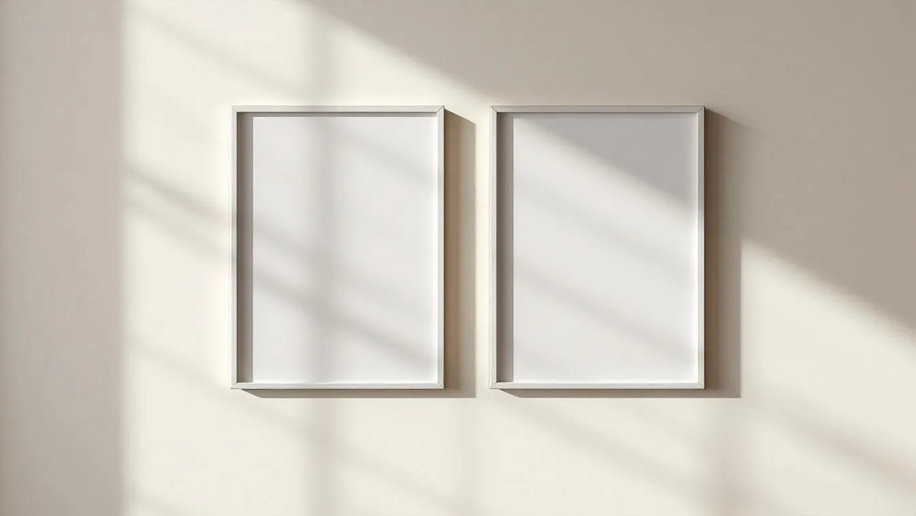Frame High-Res Frame Mockup — White Frame Portrait 4:5 — Perspective View — #00029 | MockupBulk
