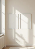 Frame High-Res Frame Mockup — White Frame Portrait 2:3 — Perspective View — #00030 | MockupBulk
