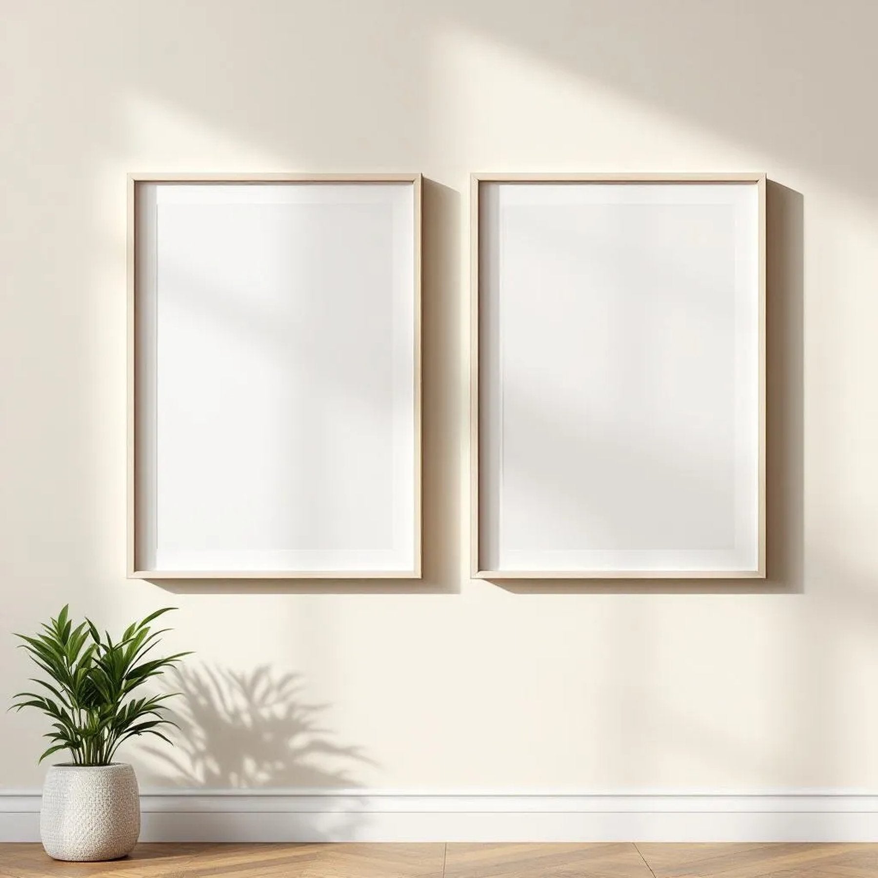 Frame Styled Room Mockup — Plain Square Frame Square 1:1 — Perspective View — #00031 | MockupBulk