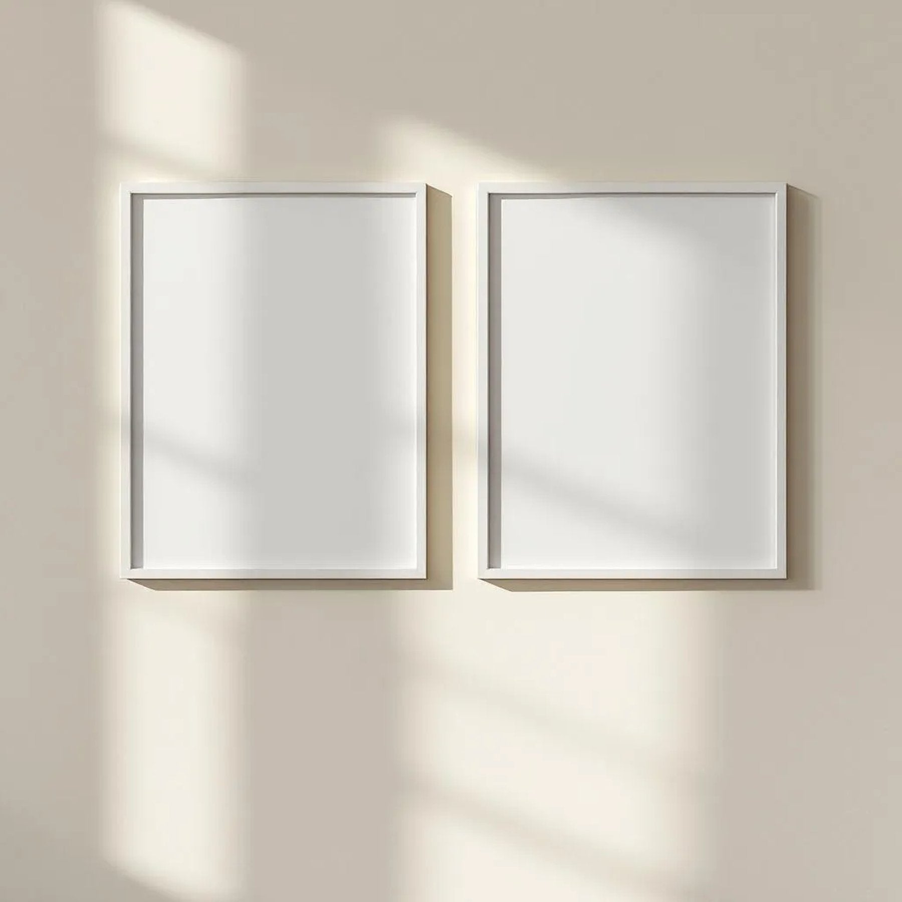 Frame Frame Display Mockup — Plain Square Frame Portrait 2:3 — Perspective View — #00031 | MockupBulk