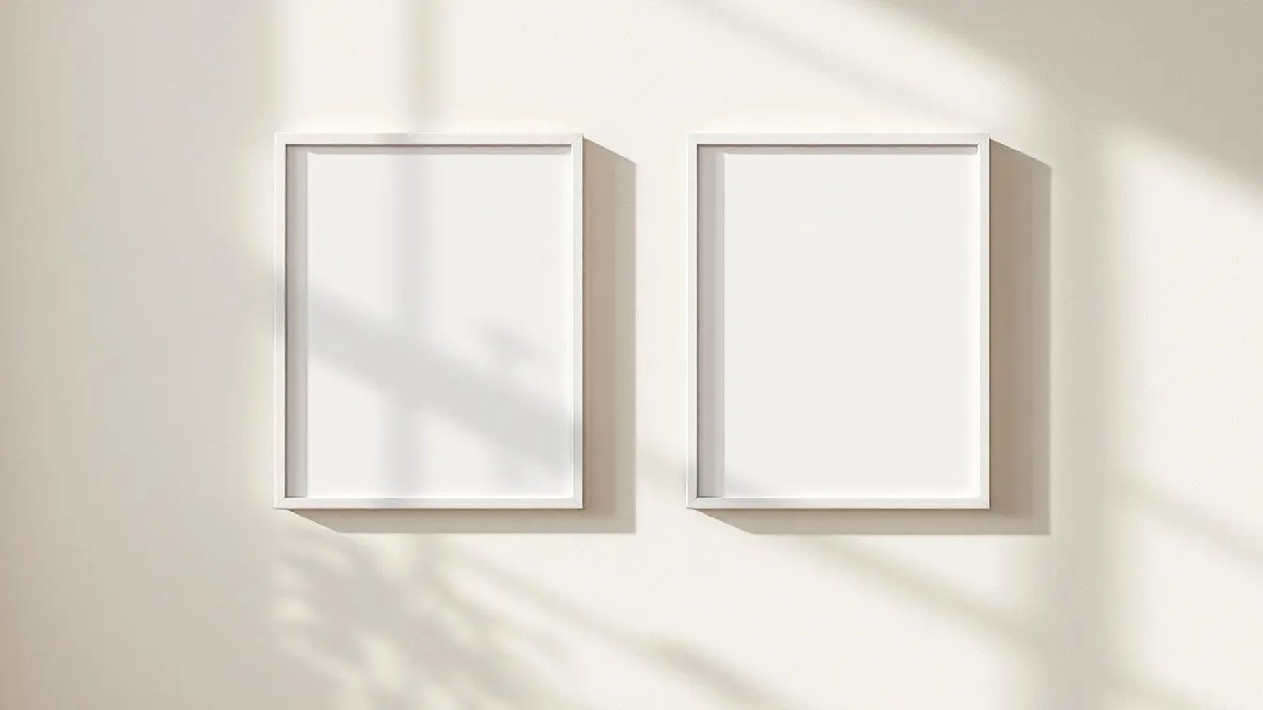 Frame Lifestyle Frame Mockup — White Frame Square 1:1 — Perspective View — #00032 | MockupBulk