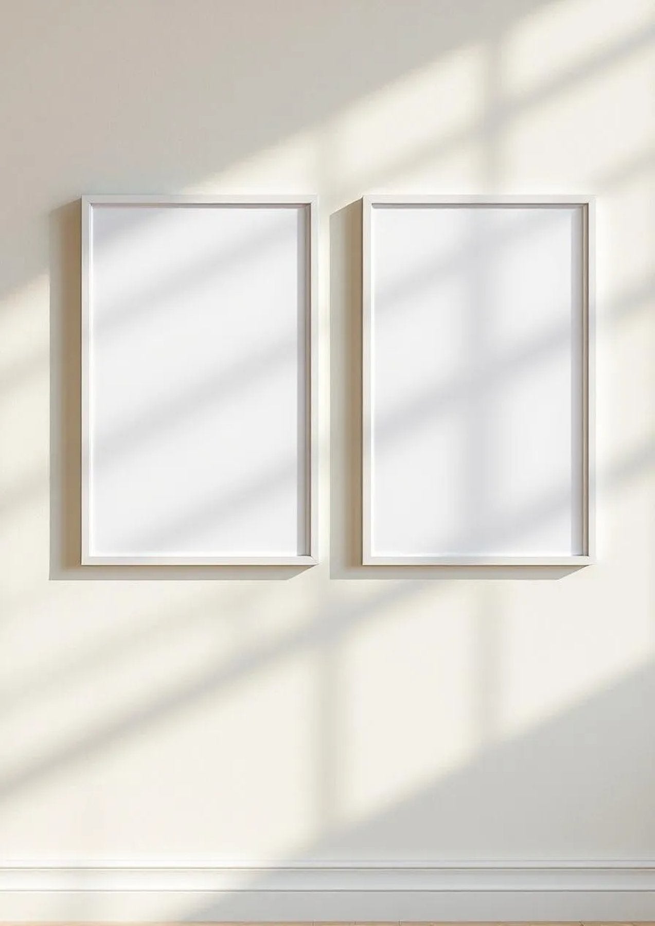 Frame Lifestyle Frame Mockup — White Frame Portrait 2:3 — Perspective View — #00033 | MockupBulk