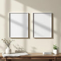 Frame Premium Interior Mockup — Plain Square Frame Portrait 2:3 — Perspective View — #00034 | MockupBulk