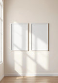 Frame Room Scene Mockup — White Frame Portrait 2:3 — Perspective View — #00036 | MockupBulk