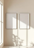 Frame High-Res Frame Mockup — White Frame Portrait 2:3 — Perspective View — #00039 | MockupBulk