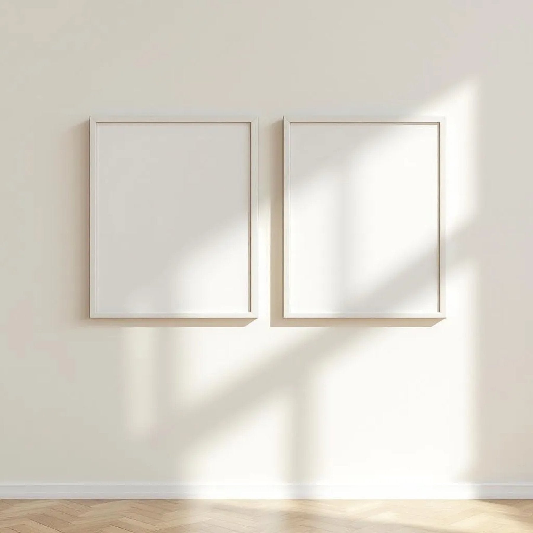 Frame Interior Frame Mockup — Plain Square Frame Landscape 11x14 — Perspective View — #00040 | MockupBulk