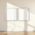 Frame Professional Frame Mockup — Plain Square Frame Portrait 2:3 — Perspective View — #00040 | MockupBulk